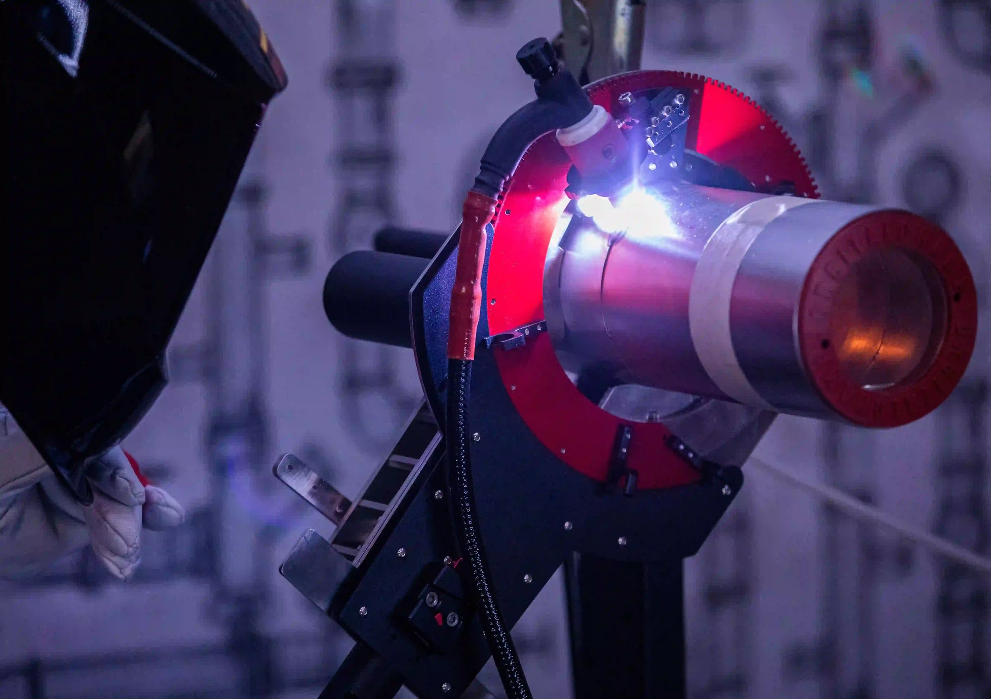 OrbitalChamp Orbitális hegesztő hegesztés közben