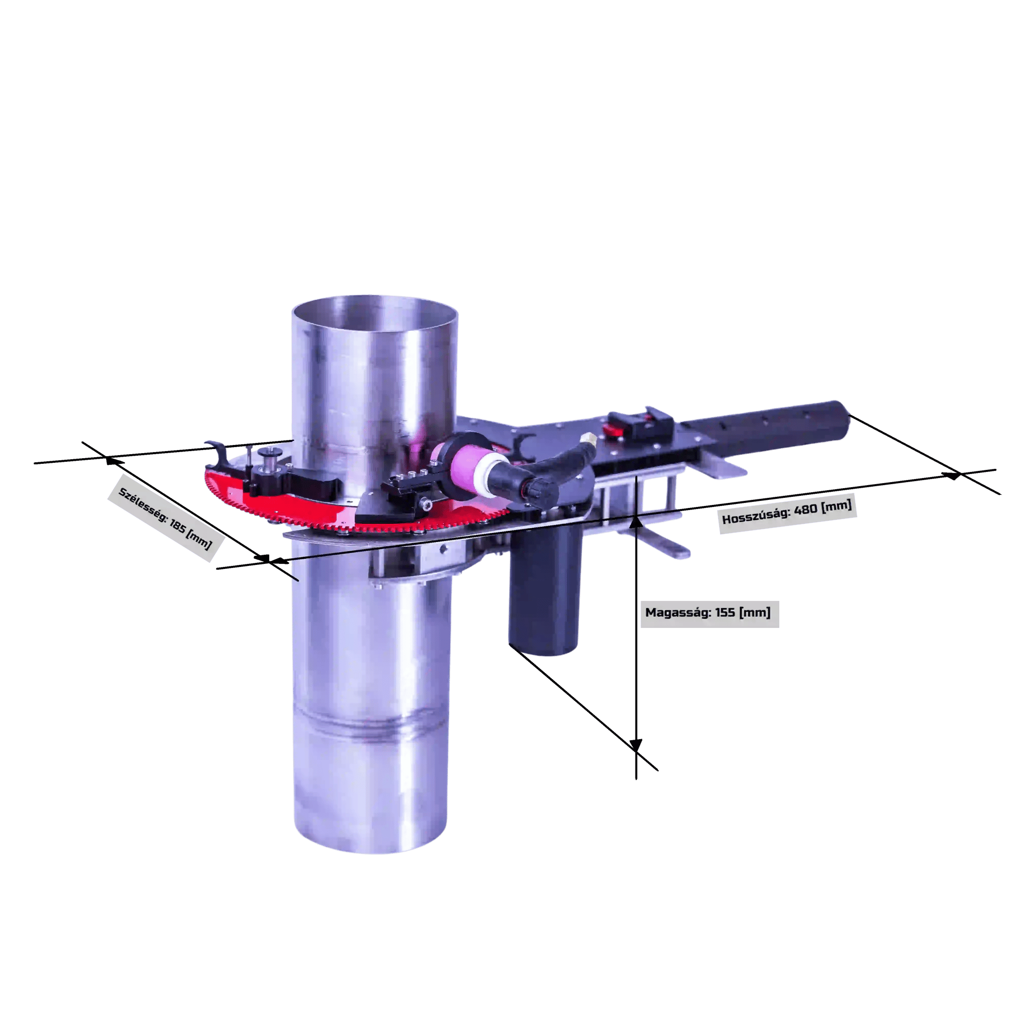DIN50 Orbitális hegesztőfej méretei